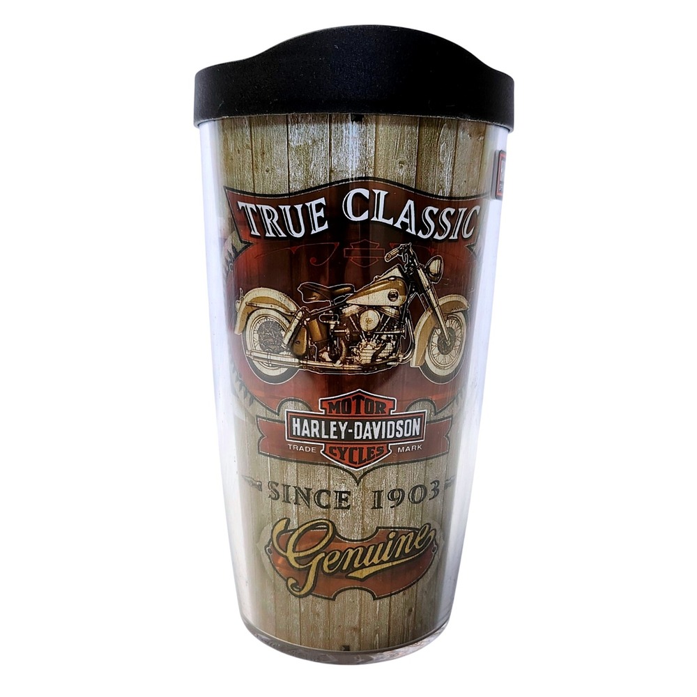 TERVIS OFFICIAL HARLEY DAVIDSON MOTORCYCLE TRAVEL MUG 16 OZ‎ TUMBLER MADE IN USA